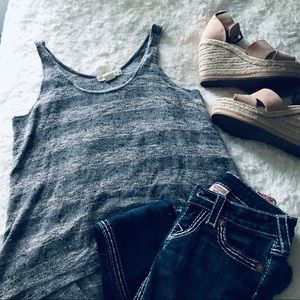 Urban outfitters gray stripped tank size M